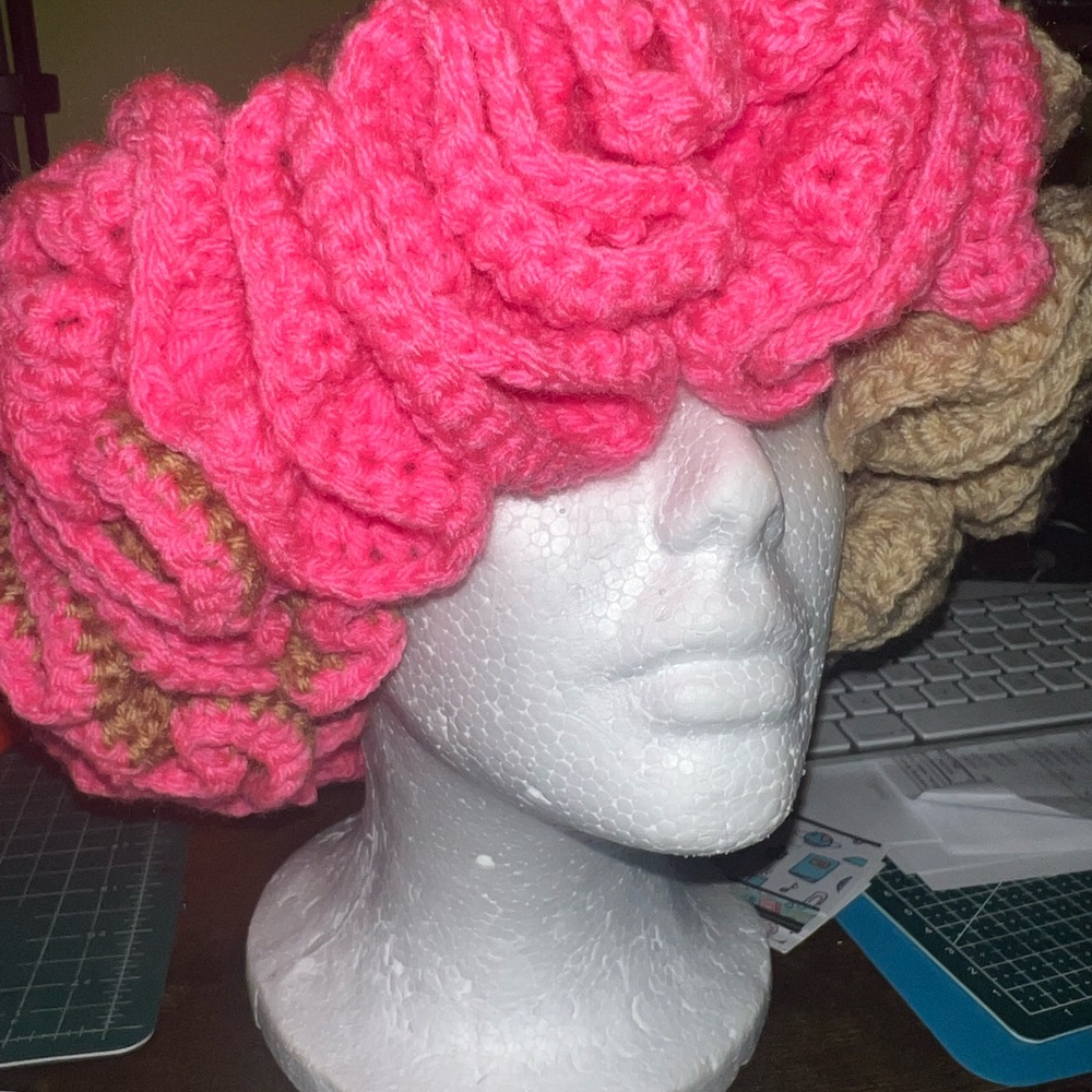 Crochet Ruffle Hat - Picture 3 of 4